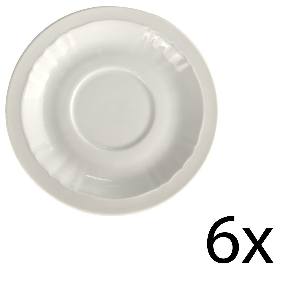 6er Set Untertasse für Kaffee Eschenbach Salzburg weiß gebraucht - akzeptabel