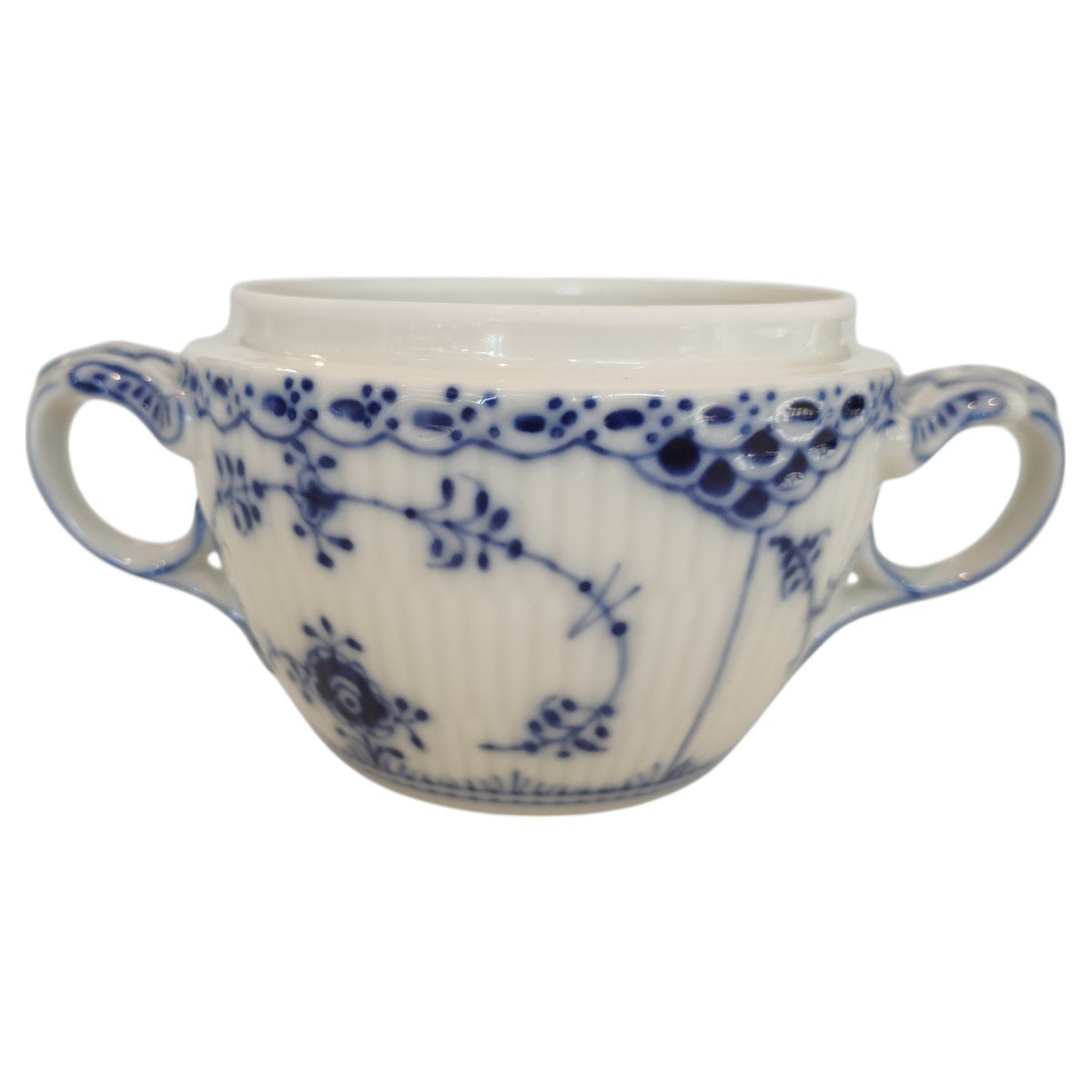 Zuckerdose klein ohne Deckel Royal Copenhagen Musselmalet Halbspitze gebraucht - sehr gut I. Wahl