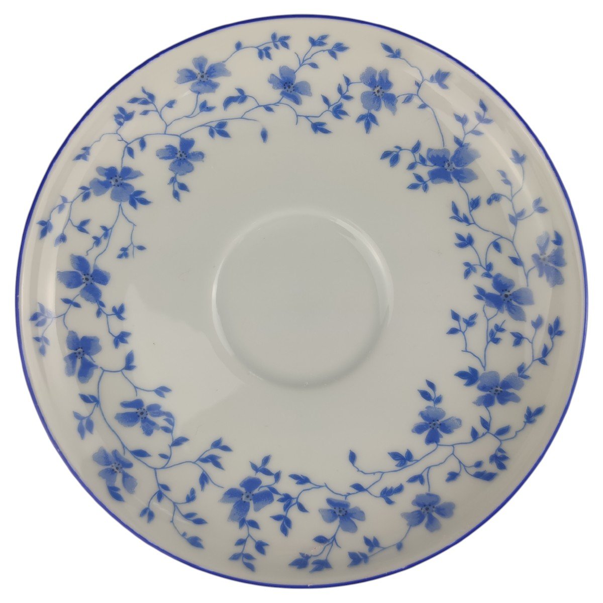 Untertasse für Kaffee 13,8 cm Arzberg Form 1382 Blaublüten gebraucht - sehr gut