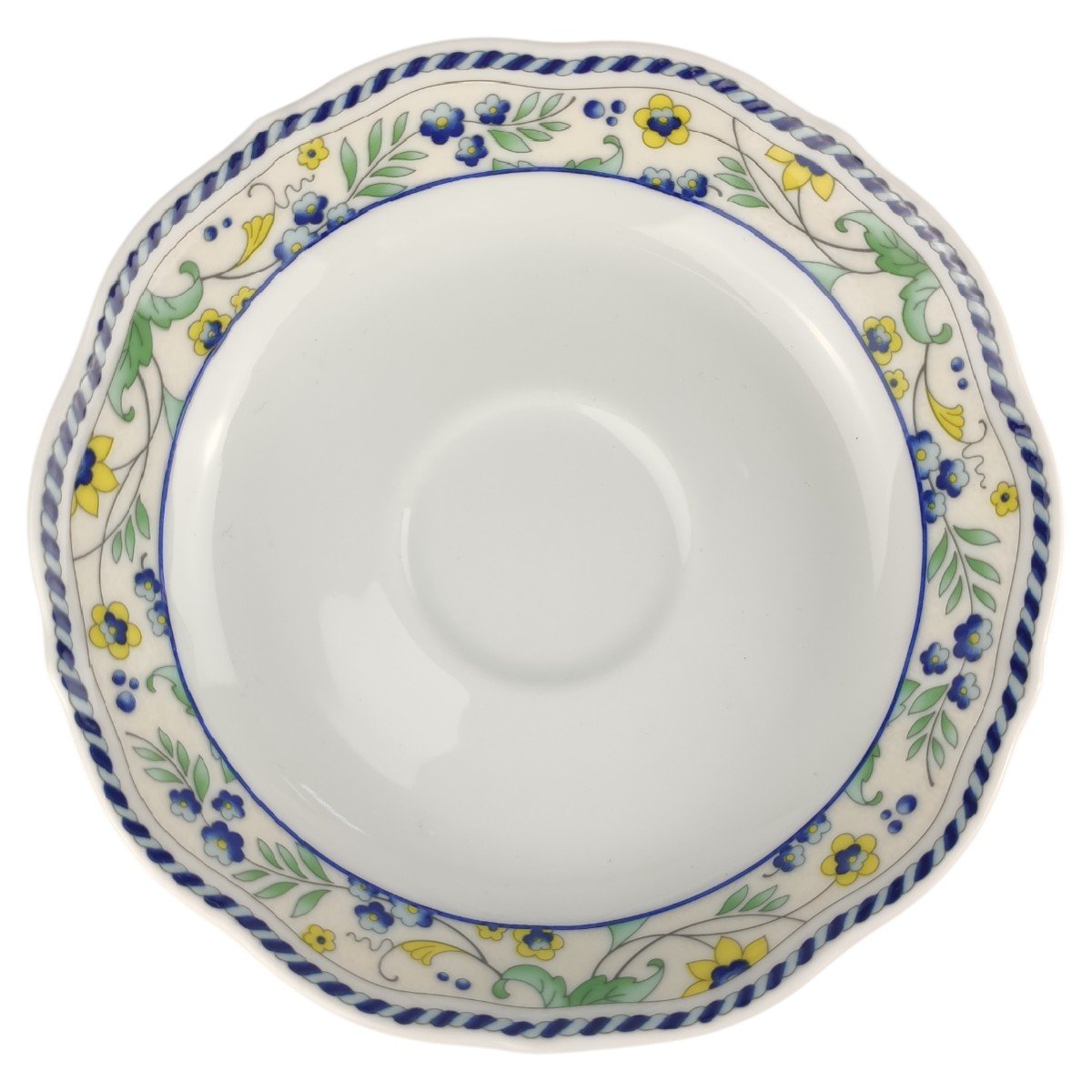 Untertasse für Kaffee 13,8 cm TCM Tchibo Blaue Blütenranke gebraucht - sehr gut