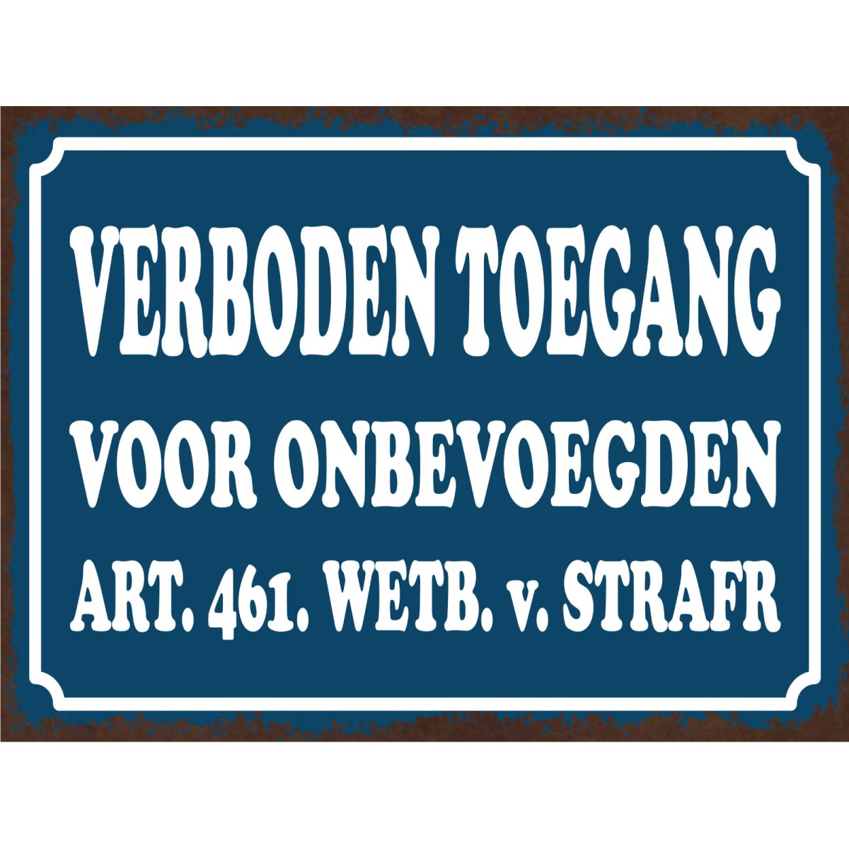 Holzschild 18x12 cm holländisch Verboden toegang Zutritt verboten Deko