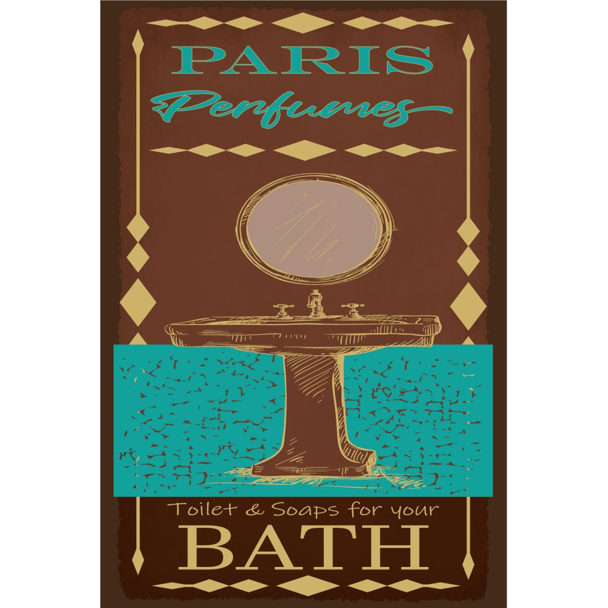 Blechschild 30x40 cm Paris Parfumes Deko Schild