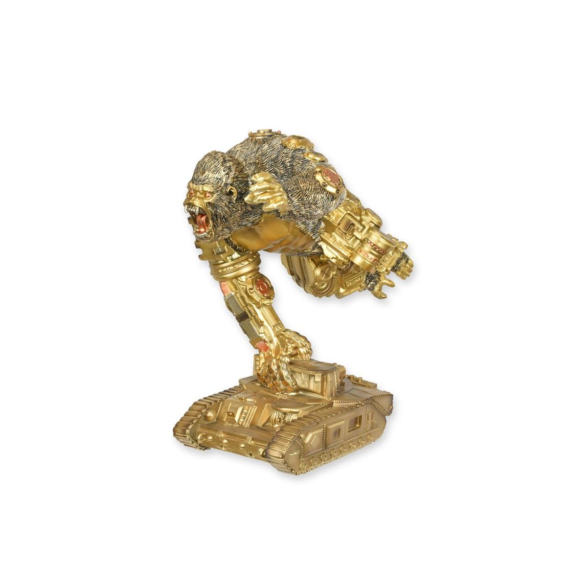 Figur Harz Steampunk Gorilla auf Panzer