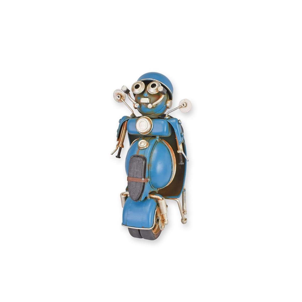 Blechmodell Roboter Motorrad Blau