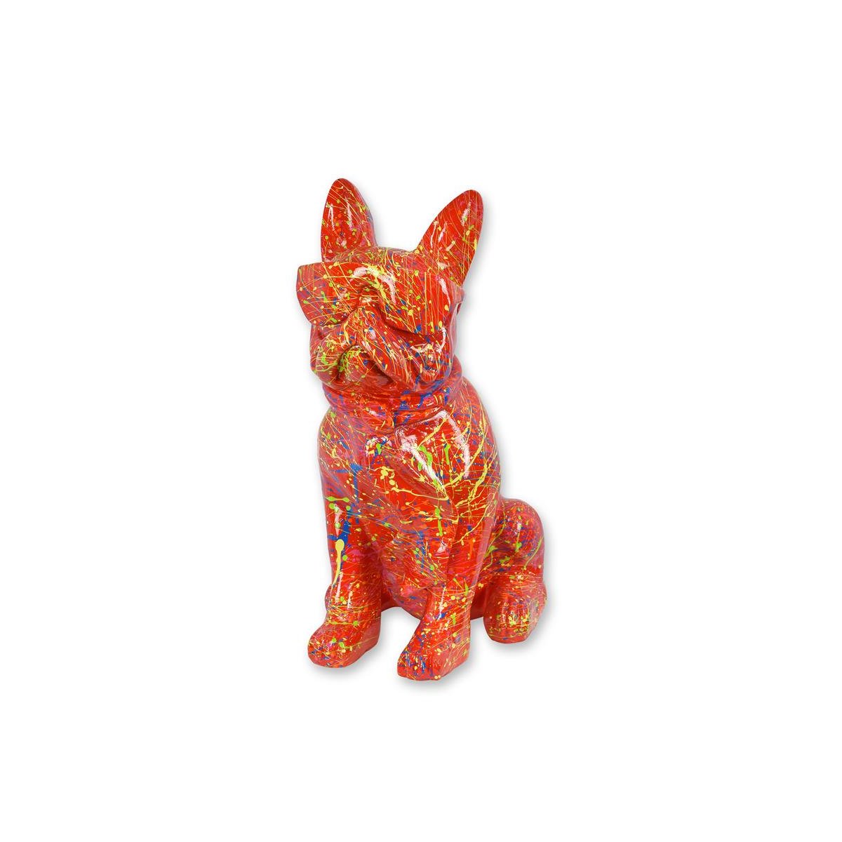 Figur Resin Bulldogge mit Sonnenbrille und Krawatte