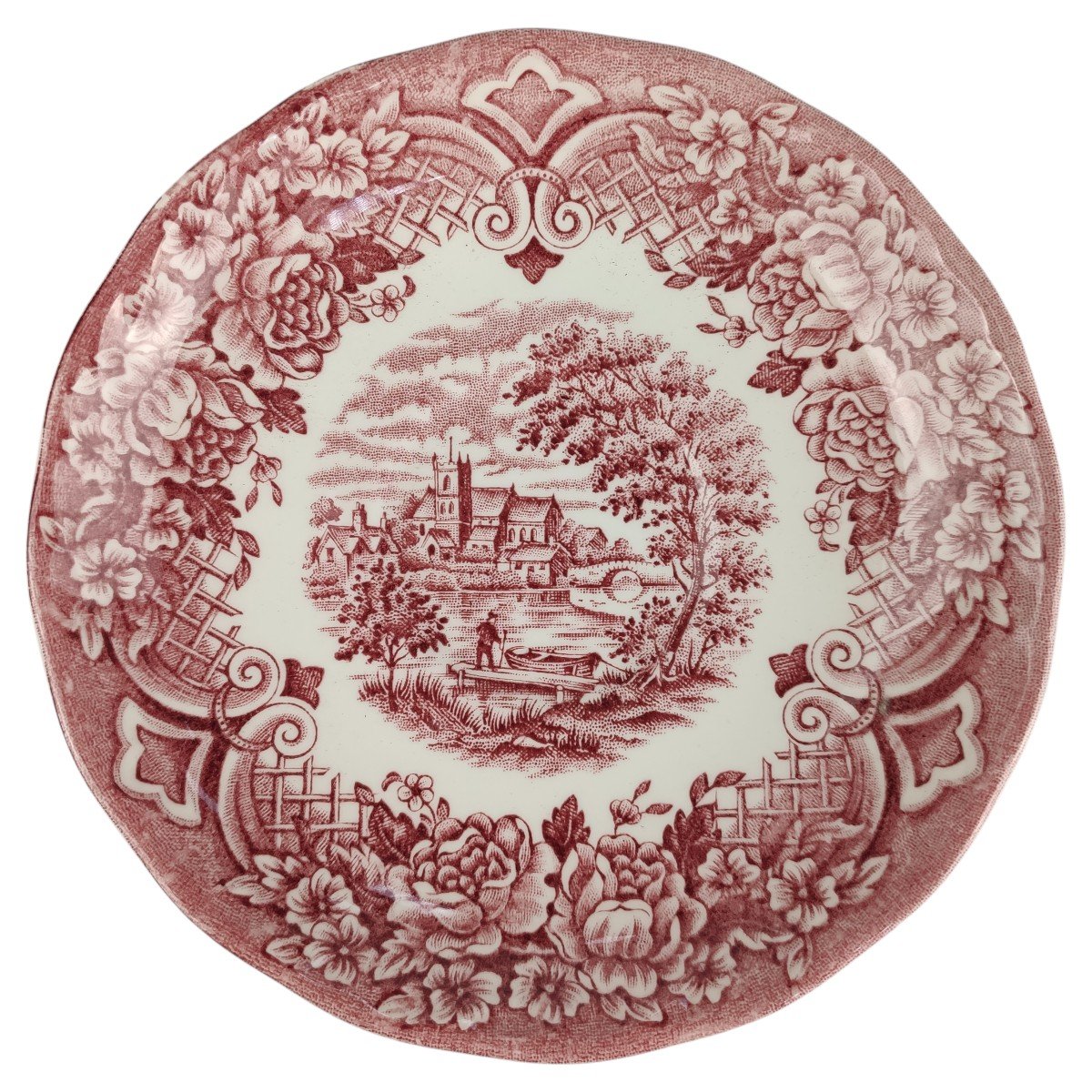 Untertasse für Kaffee 14,1 cm Grindley Homeland Rot gebraucht - gut