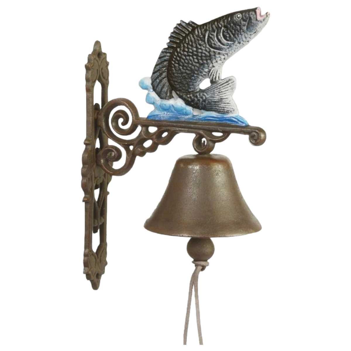 Wandglocke Türglocke Türklopfer Figürchen Gusseisen Fisch