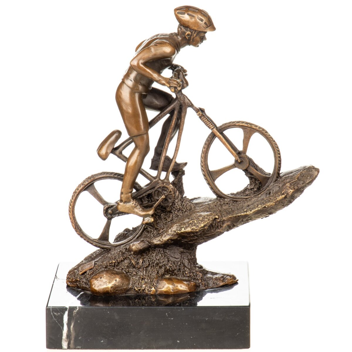 Bronzefigur Mountainbike Fahrer