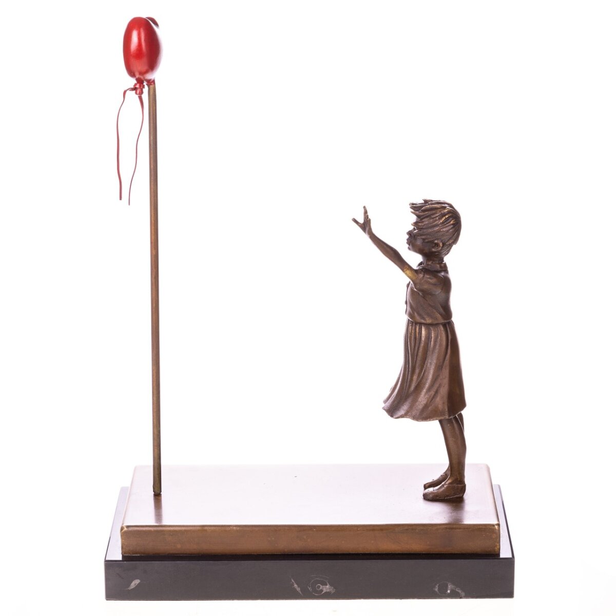 Bronzefigur Mädchen mit Luftballon Balloon Girl nach Banksy