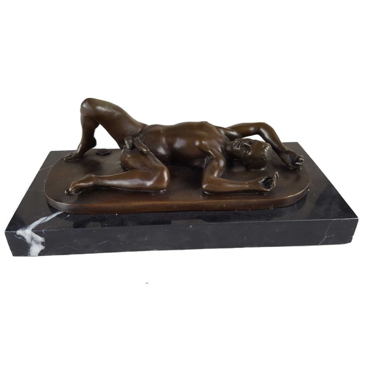 Bronzeskulptur Bronzefigur Mann Erotische Kunst Erotik Antik-Stil