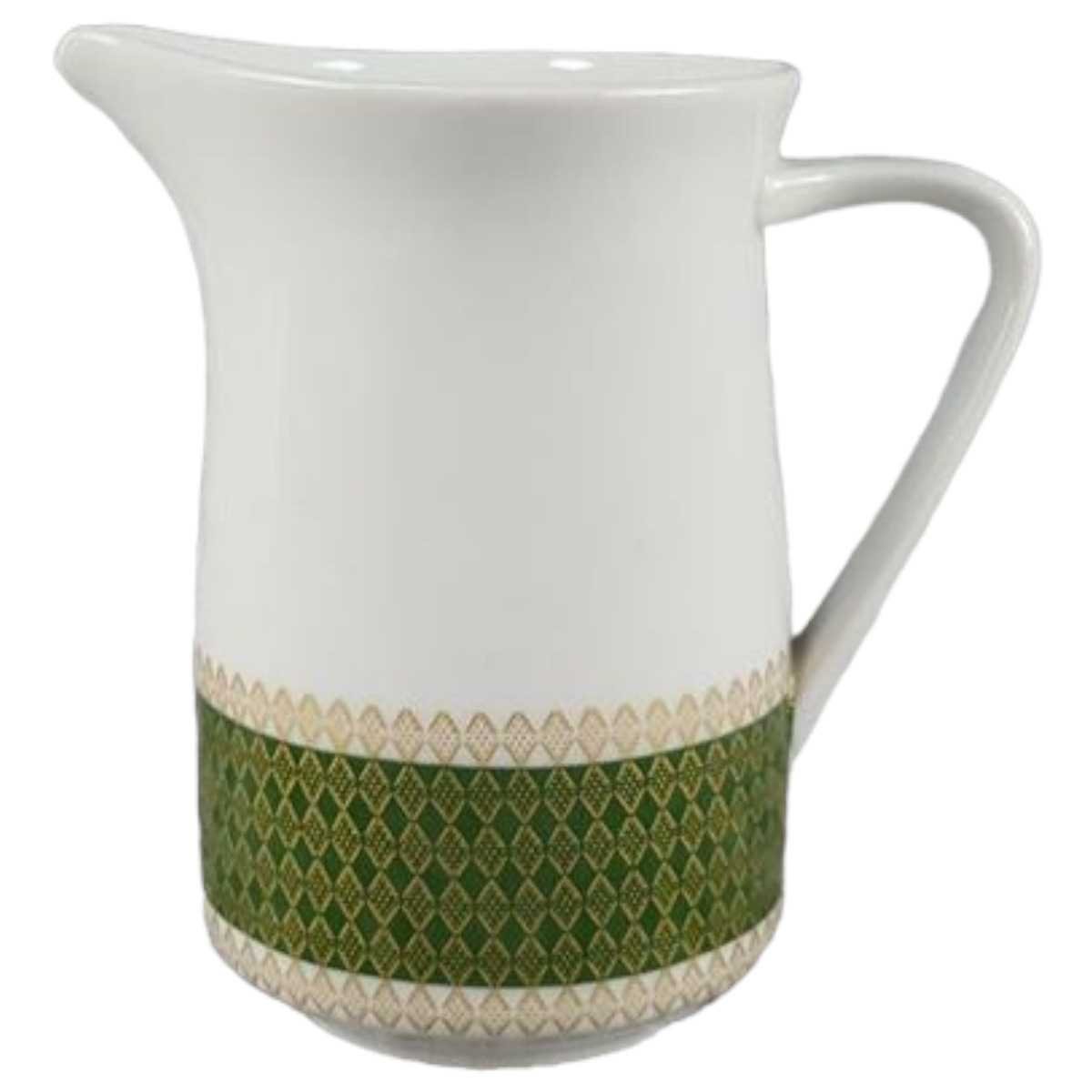 Milchkännchen Thomas Porzellan Rheinland grün gold Rautendekor gebraucht - sehr gut