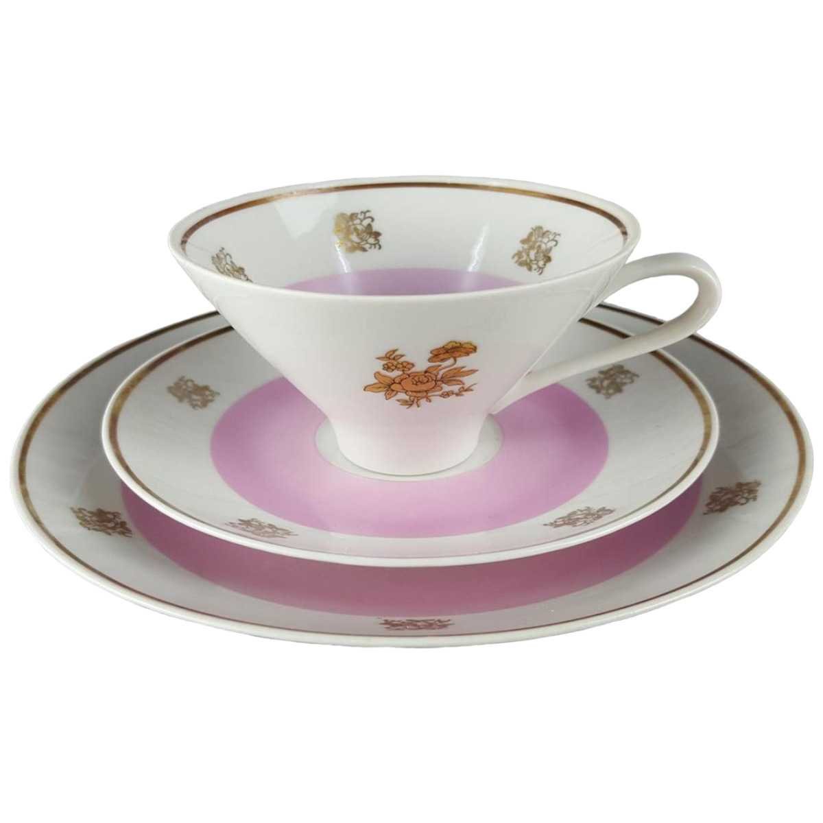 Kaffeegedeck Kaffeeset Komplett Goldrand 3tlg Lichte Porzellan gebraucht - gut