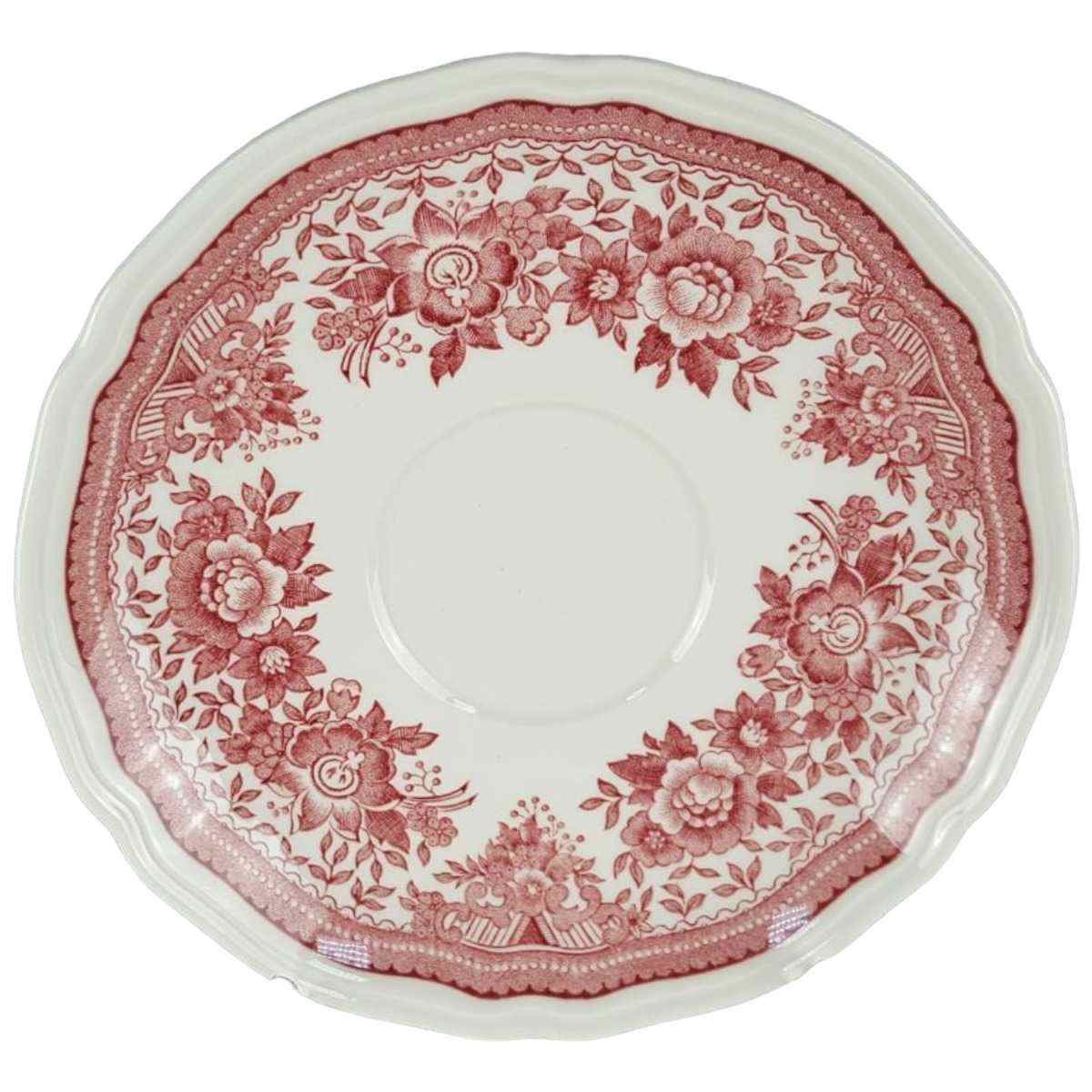 Untertasse für Tee/Kaffee 13,8 cm Villeroy & Boch Fasan Rot gebraucht - akzeptabel