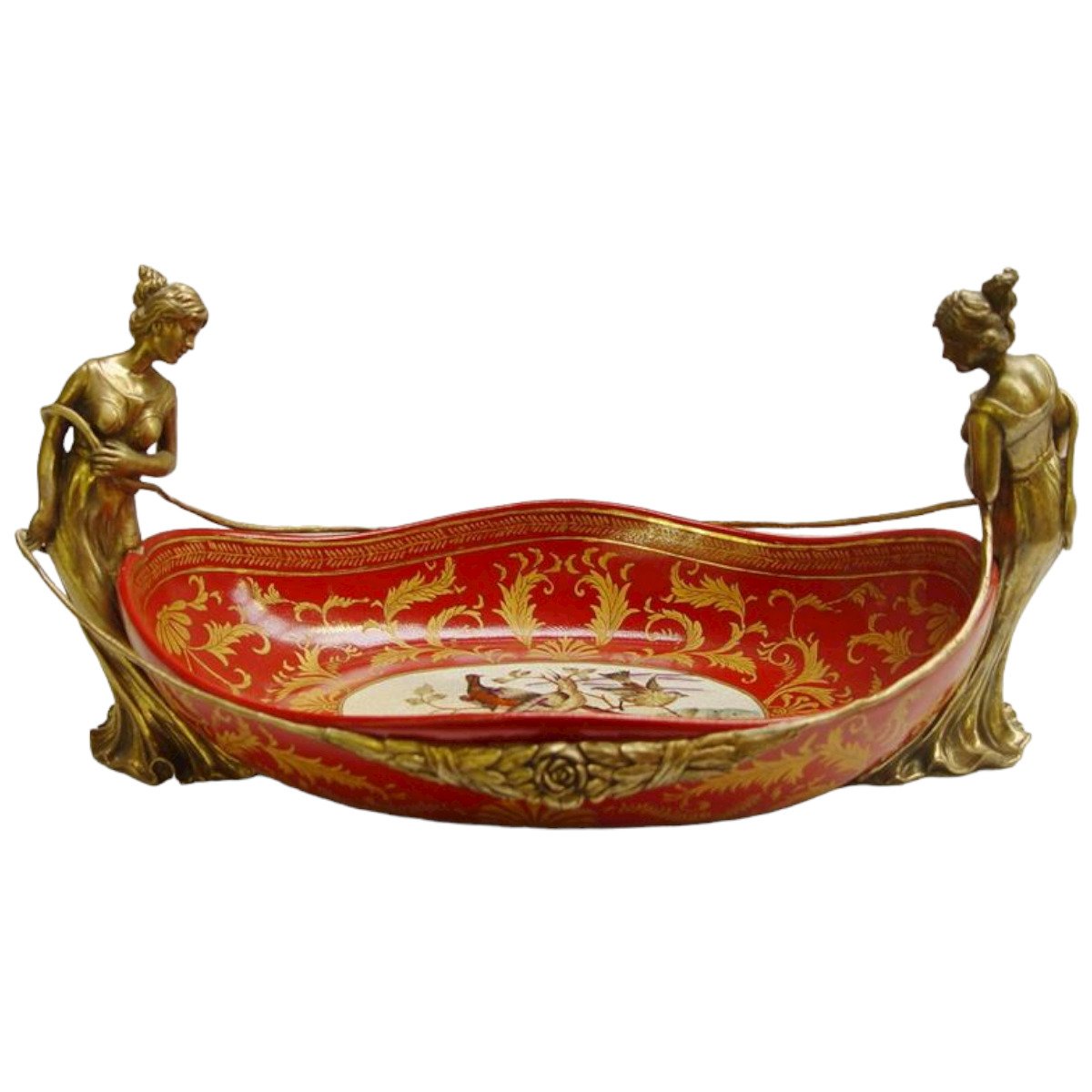 Schale Bronze mit Porzellan