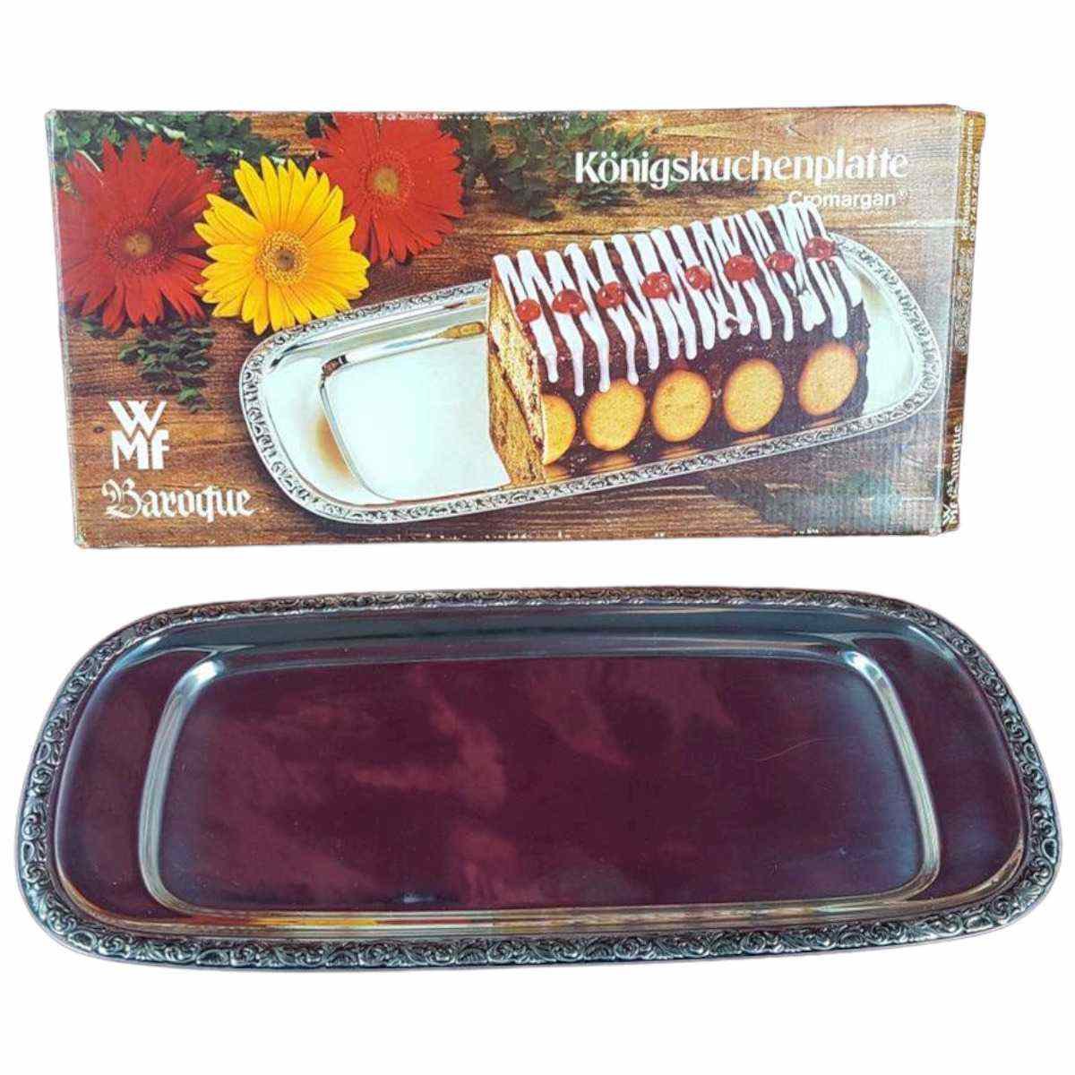 Dessertteller Königskuchenplatte 38x18,2 cm WMF Silber gebraucht - gut