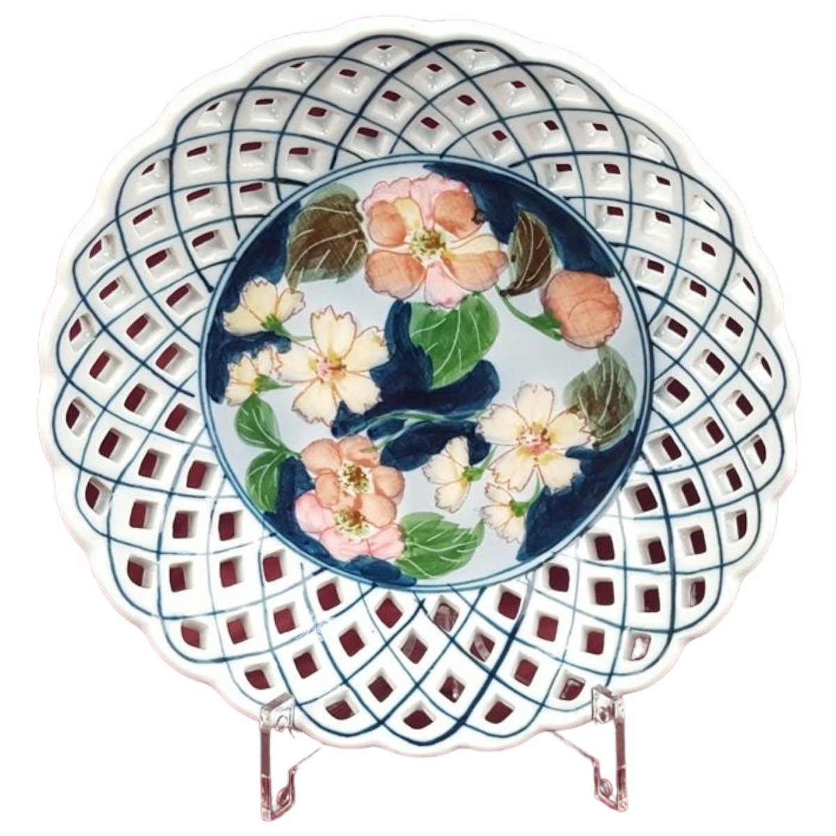 Durchbruch Schale Porzellan D 18 cm Made in Thailand