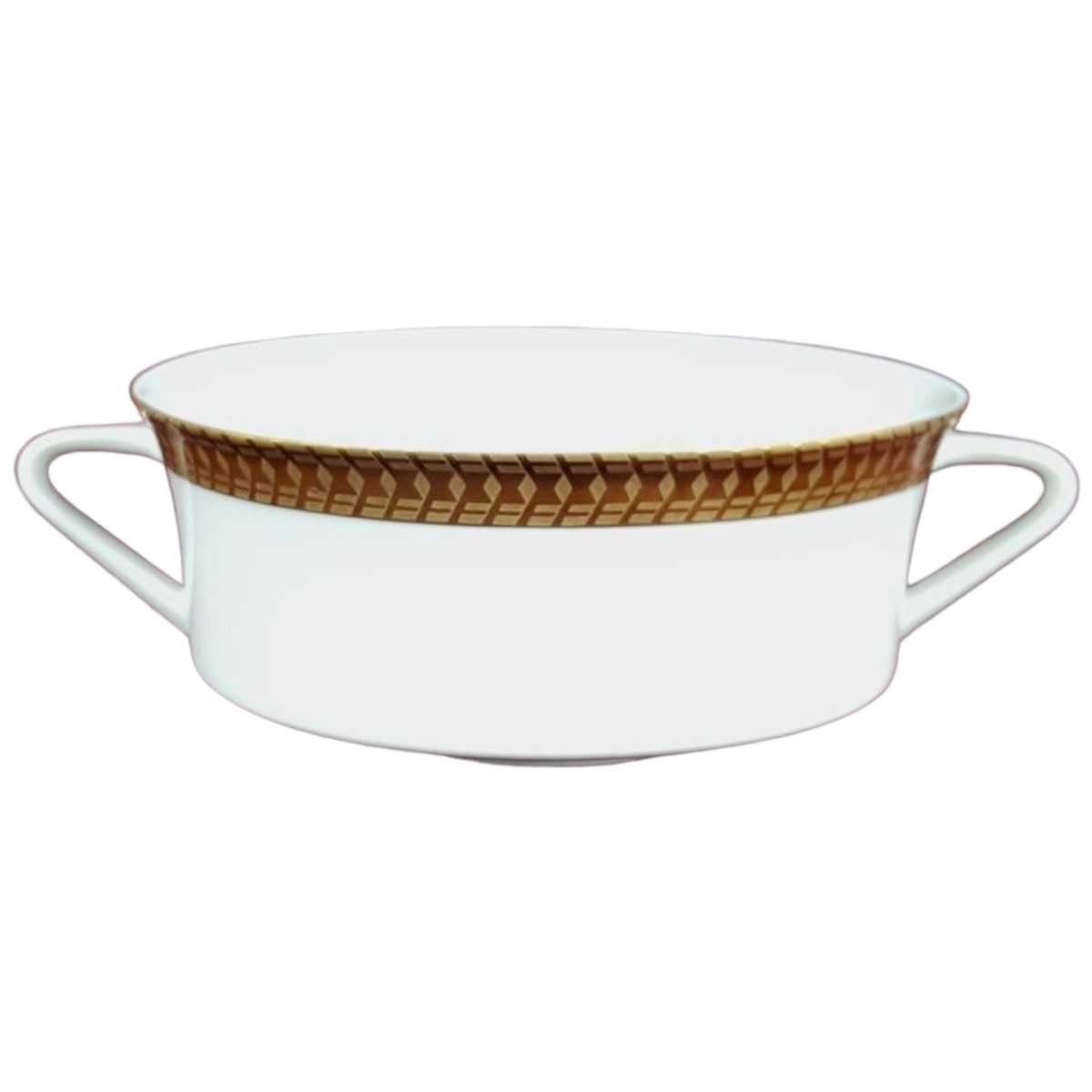 Suppentasse Suppenbecher Goldrand Thomas Porzellan Unbekannte Formen Weiß gebraucht - gut