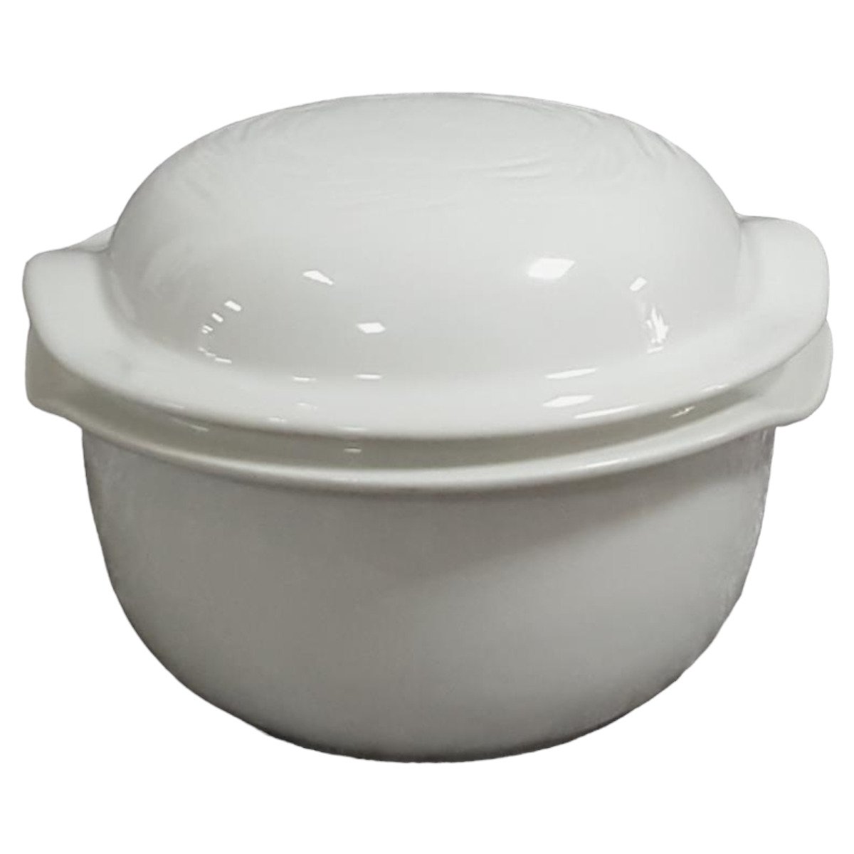 Deckeldose Porzellan weiß H 11,6 cm