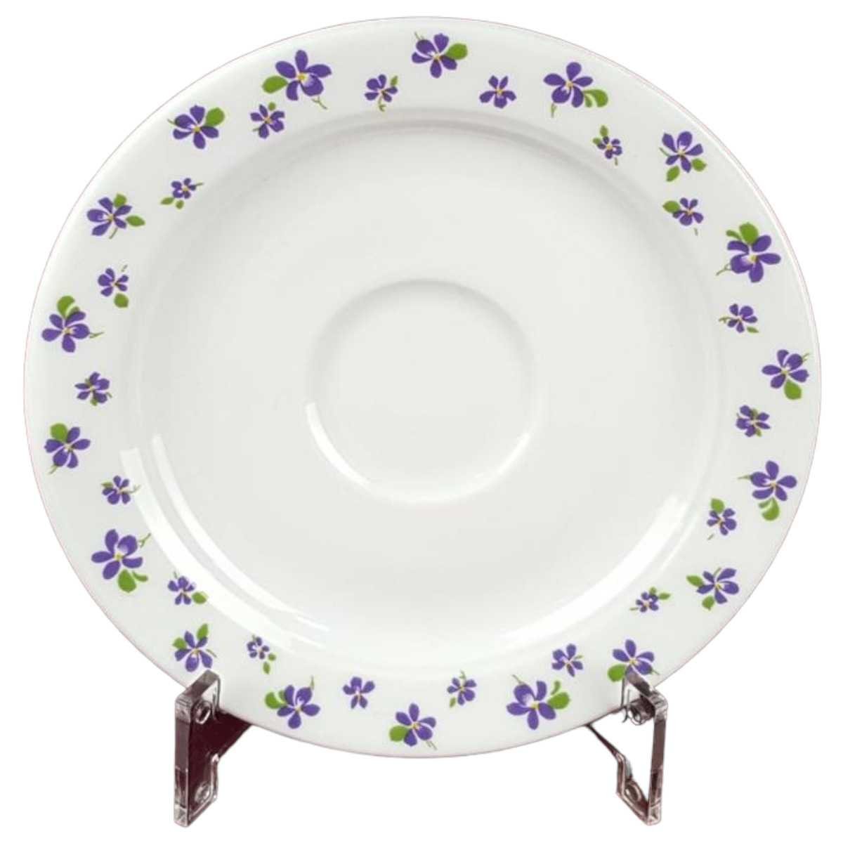 Untertasse für Kaffee 14,5 cm Eschenbach Unbekannte Formen Blumendekor Blumen gebraucht - gut