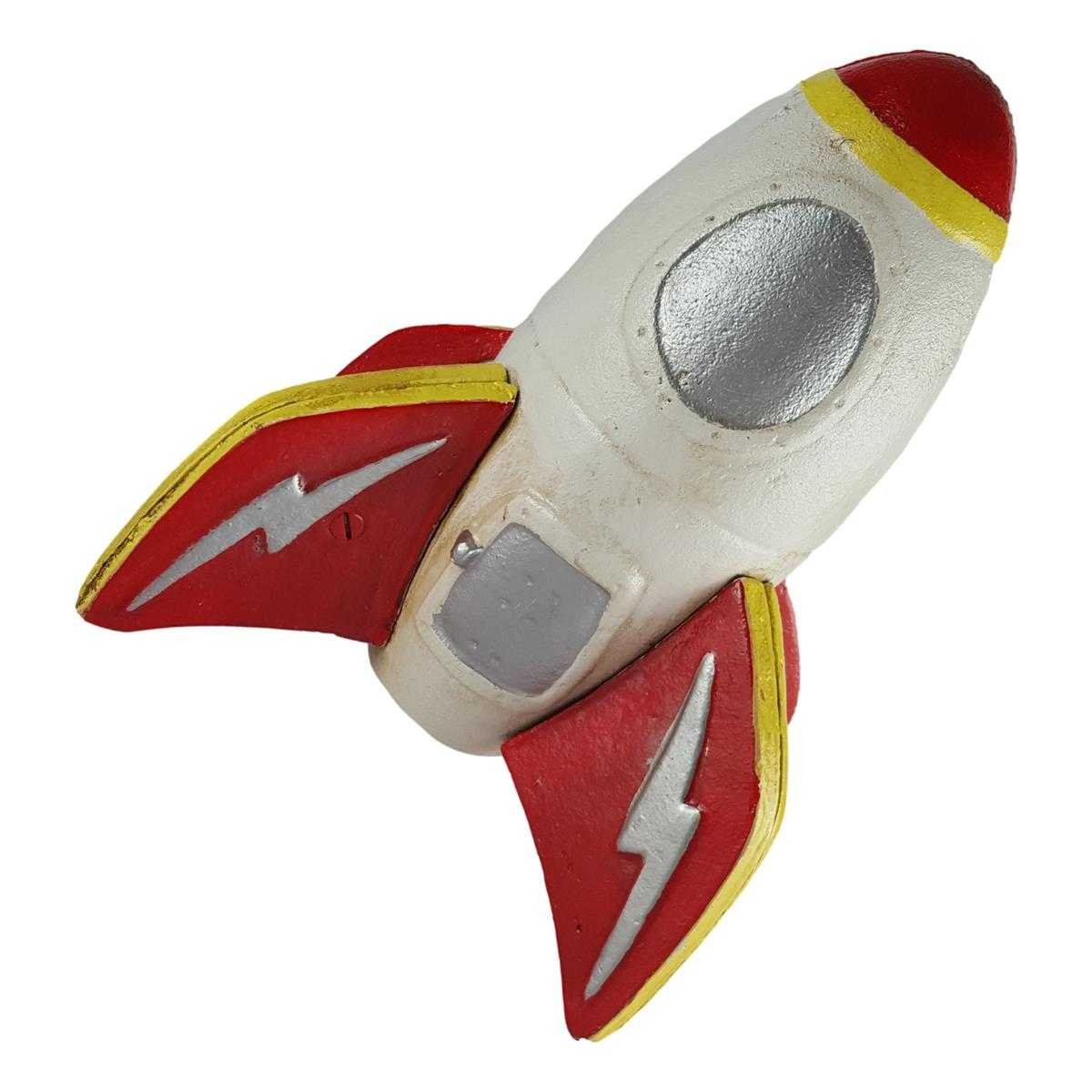 Spardose Geldbank Skulptur Gusseisen Rakete