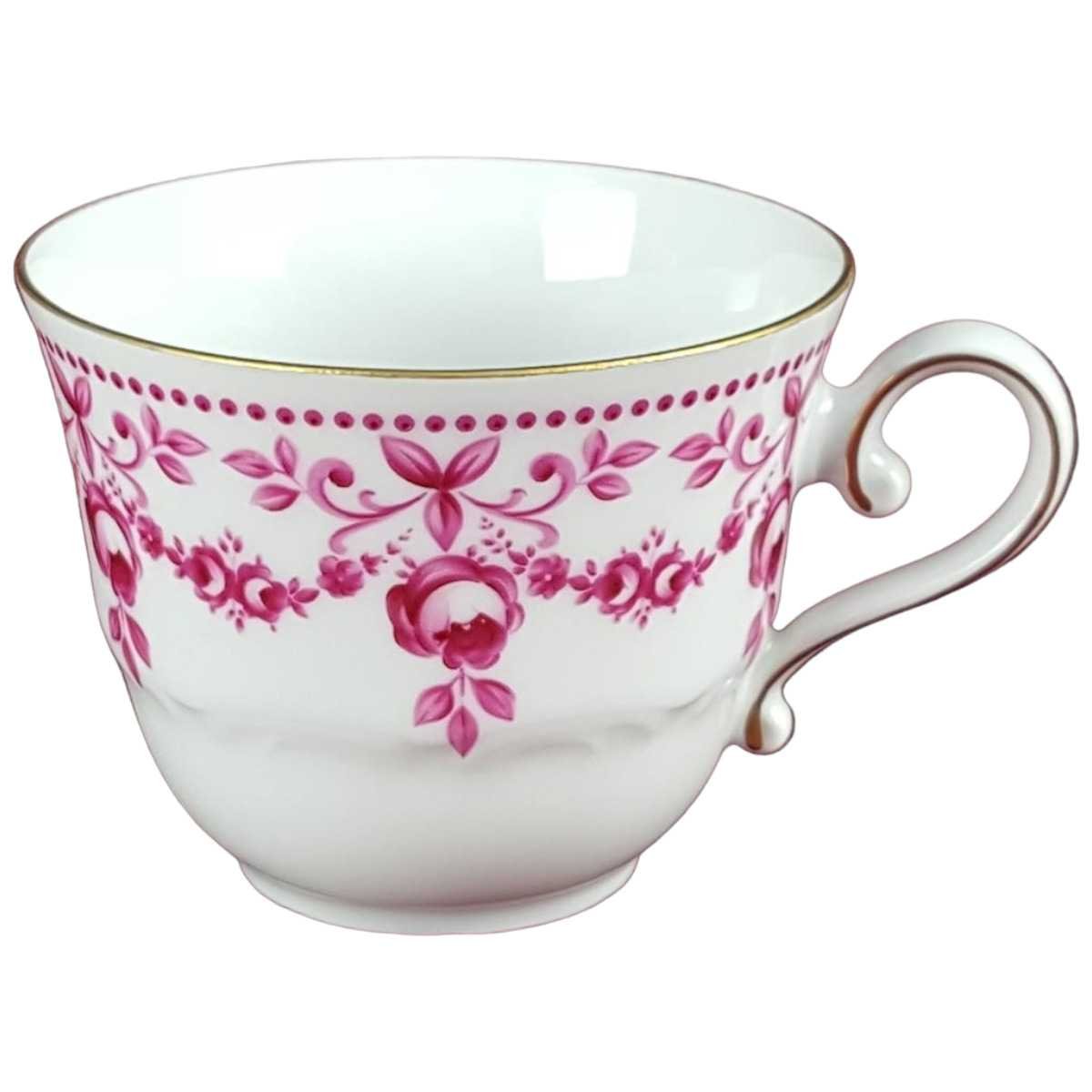 Kaffeetasse Tasse Goldrand Schirnding Bavaria rote Rosen mit Rot gebraucht - gut