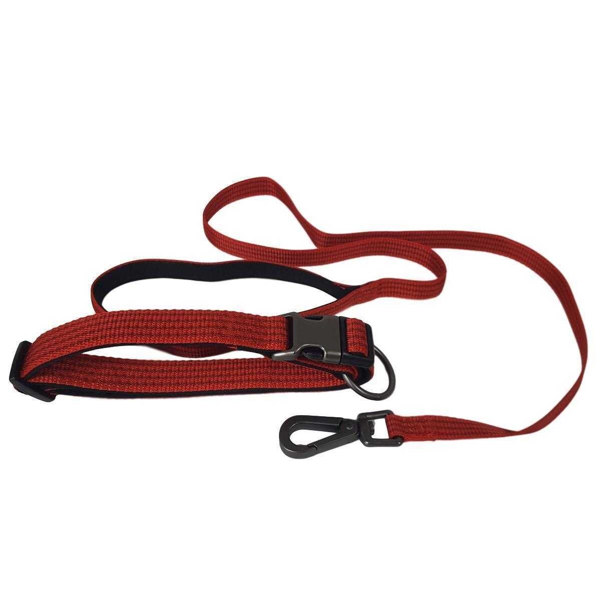 Hundeleine mit Hundehalsband Nylon Flamingo Jannu Rot 100 cmx15 mm 55-75 cmx38