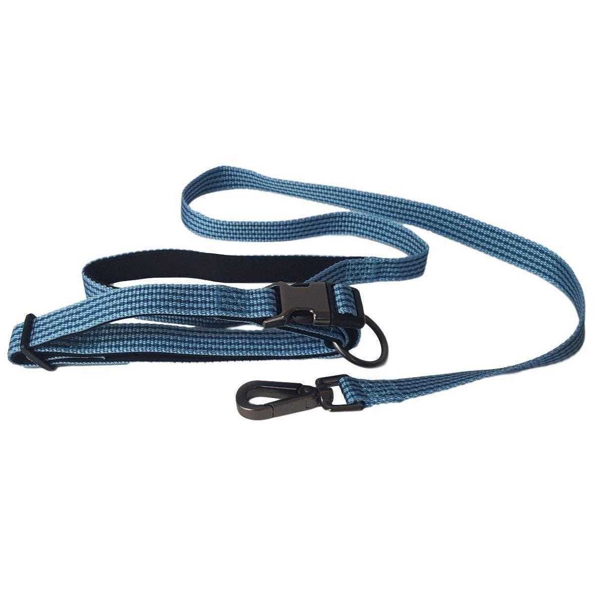 Hundeleine mit Hundehalsband Nylon Flamingo Jannu Blau 100 cmx25 mm 30-45 cmx15