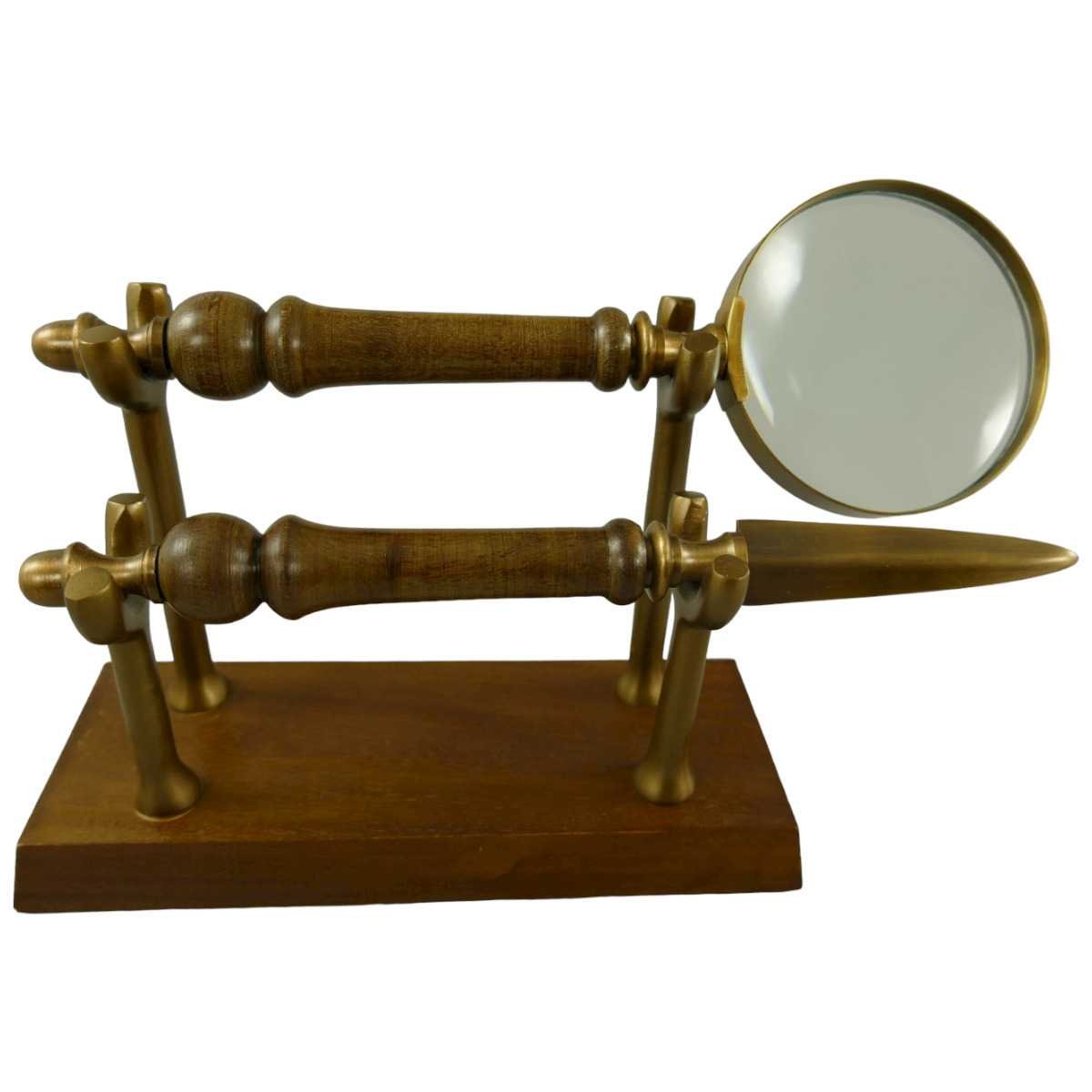 Set Lupe und Brieföffner auf Ständer 2er Set