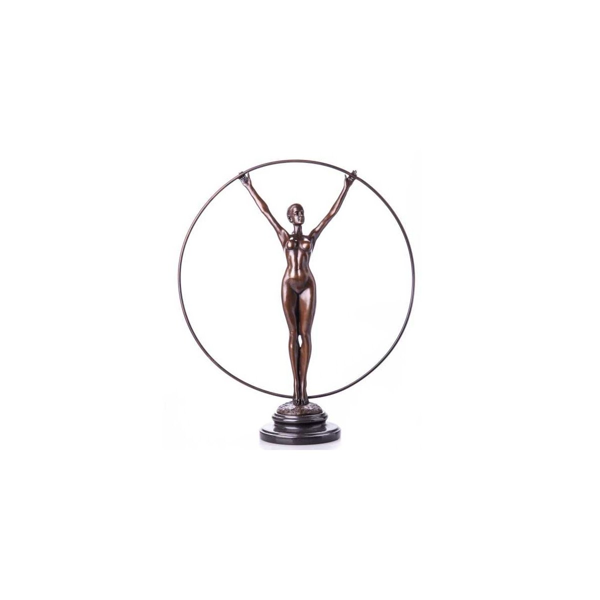 Bronze Bronzeskulptur Bronzefigur Skulptur Figur Weiblicher Akt mit Ring