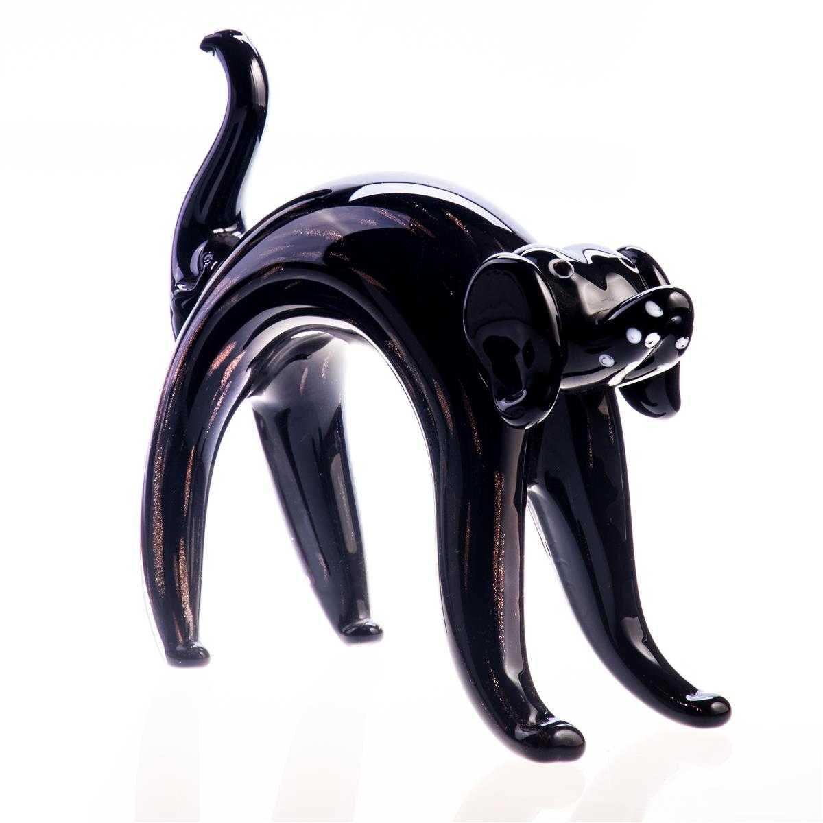 Skulptur Figur Hund Glas Murano-Stil #62905
