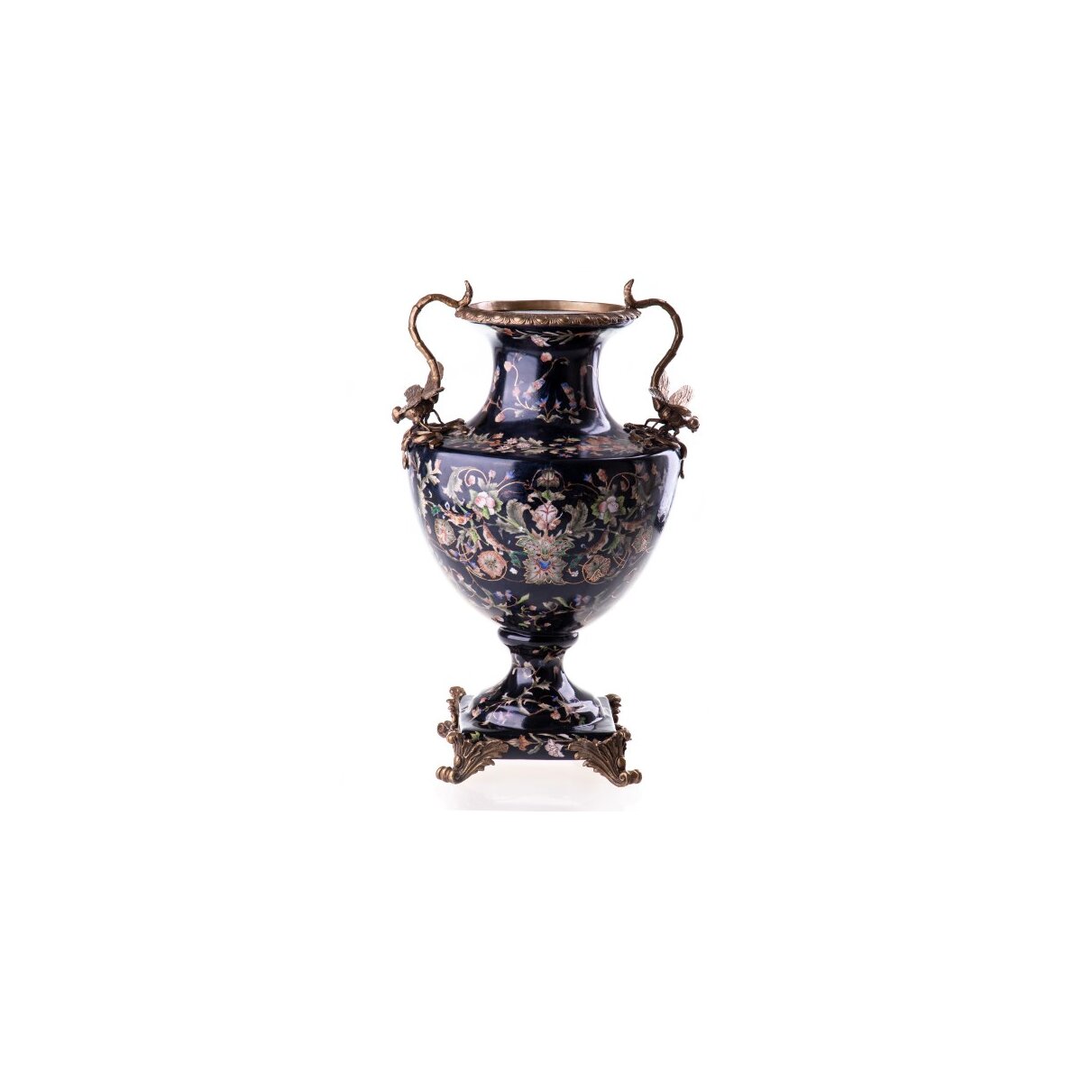 Porzellan/Messing Vase mit Libellen #63192