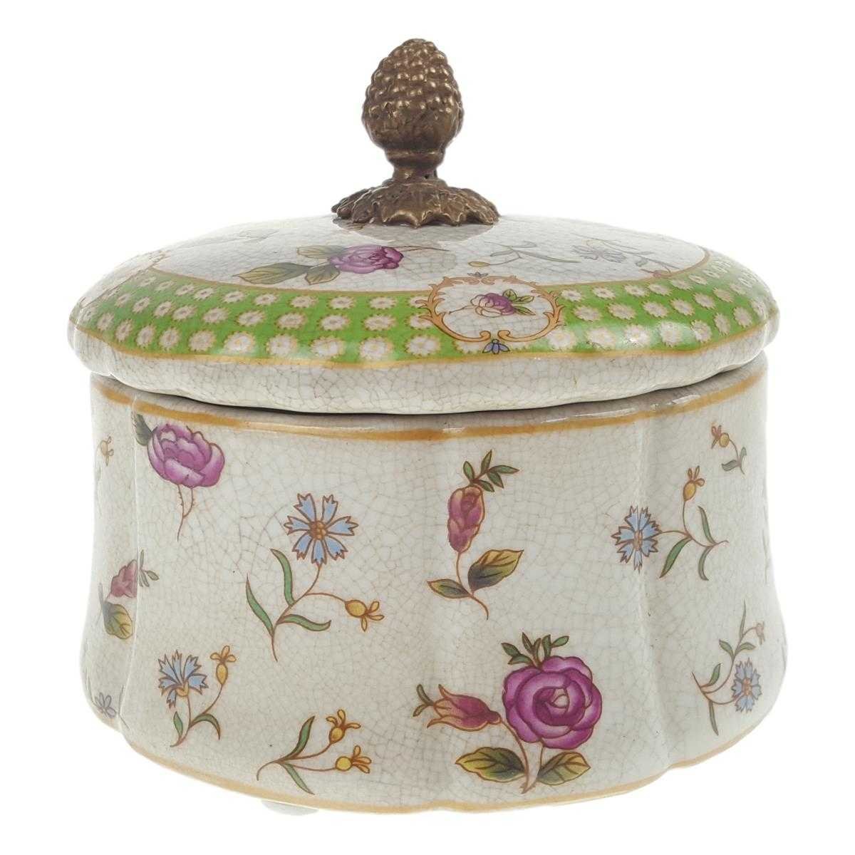 Dose Messing Porzellan Porzellan/Messing #63256