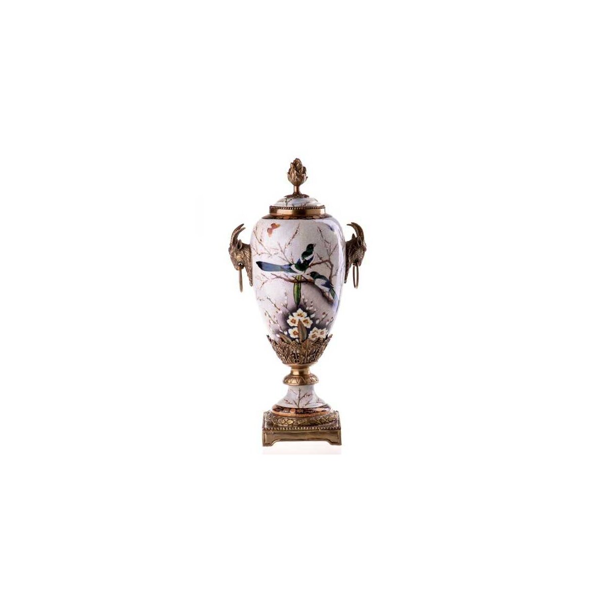 Kerzenleuchter Kerzenständer Kerzenhalter Deckelvase Vase mit Deckel Porzellan/Messing