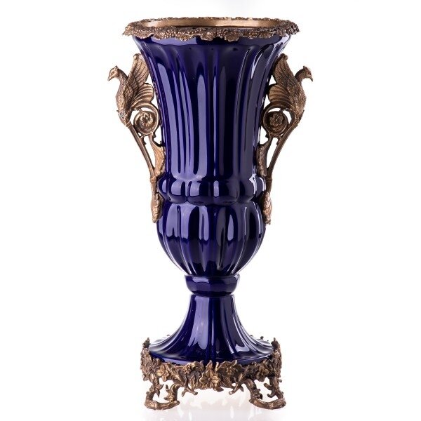 Porzellan/Messing Vase #63435