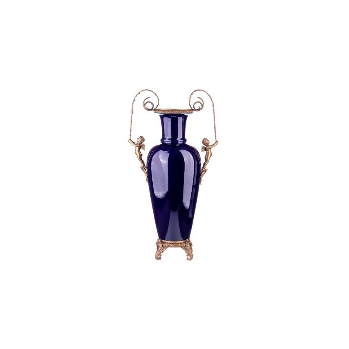 Vase Porzellan/Messing Engel #63507