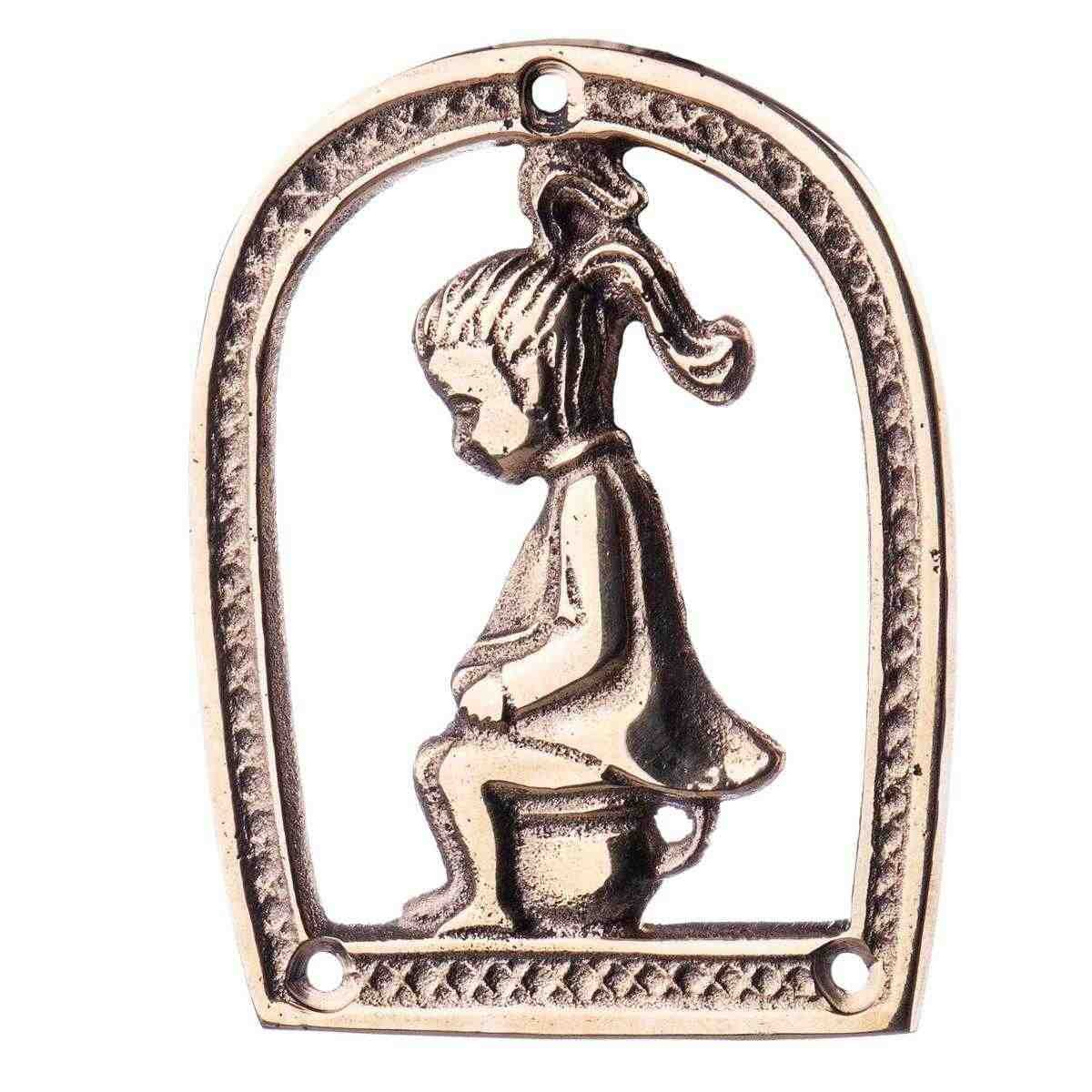 Messing Toilettenschild Mädchen #63515