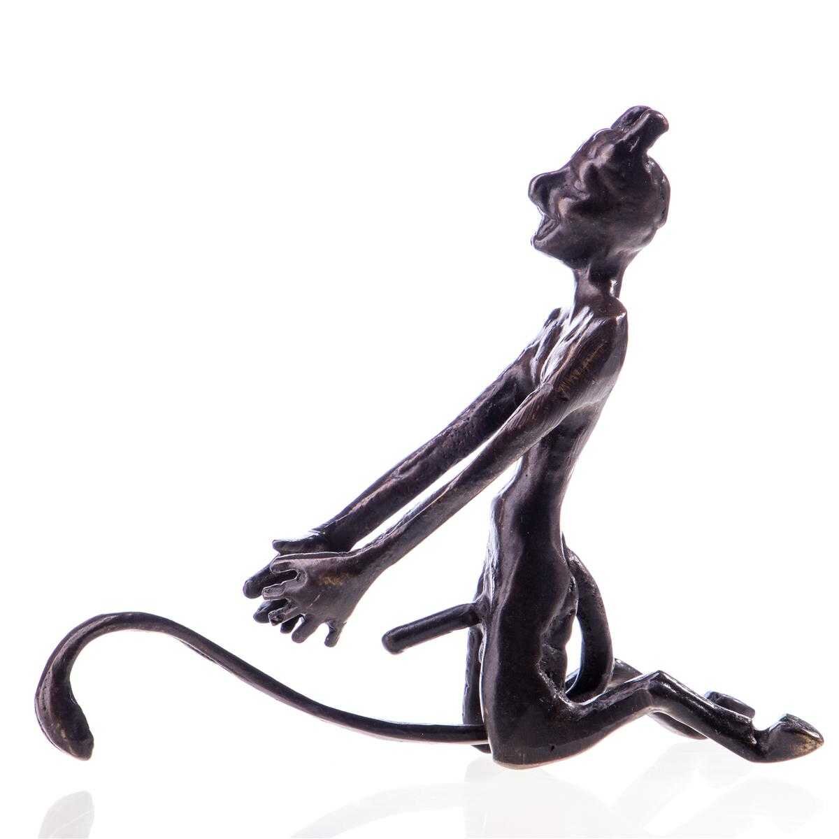 Bronzierte Kupferfigur Nackter Teufel #63860