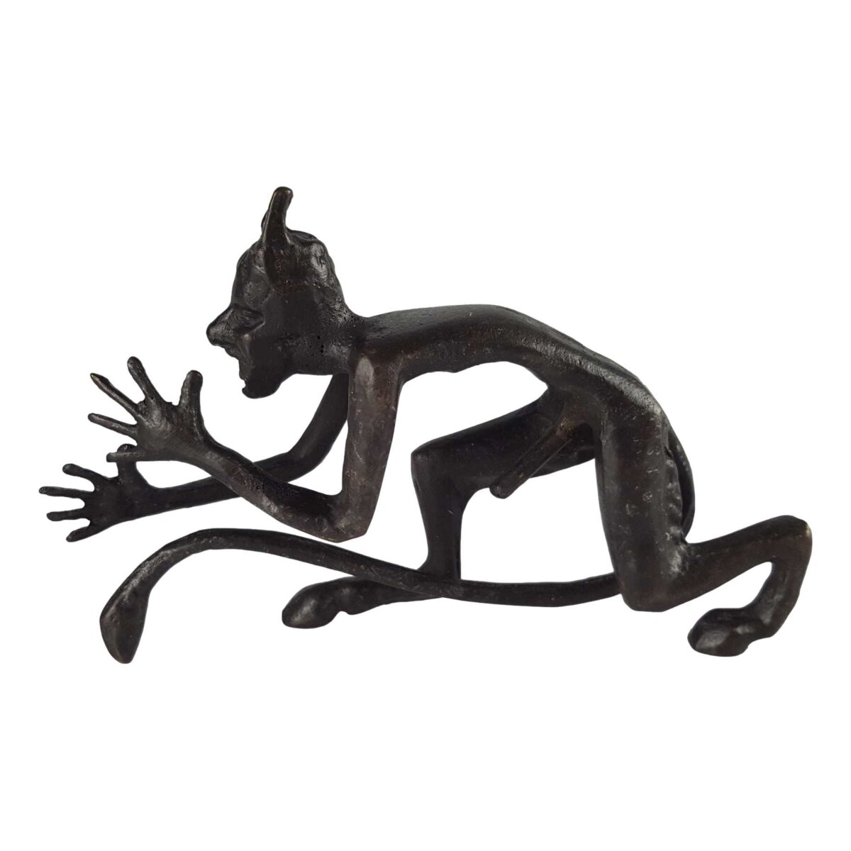 Bronzierte Kupferfigur Nackter Teufel #63861