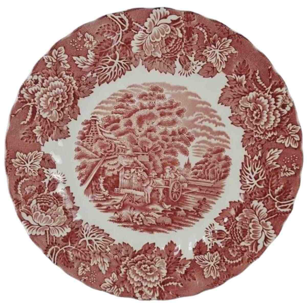 Kuchenteller Dessertteller 20 cm Wood & Sons England English Scenery Rot gebraucht - sehr gut