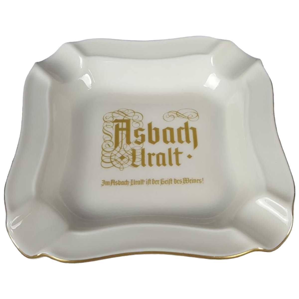 Aschenbecher Goldrand Heinrich Elfenbein gebraucht - sehr gut