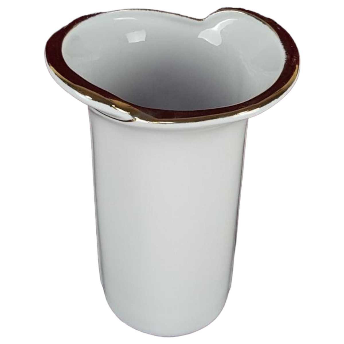 Vase Blumenvase mit Golddekor 11,7 cm Fena Porzellan Einzelteile gebraucht - gut