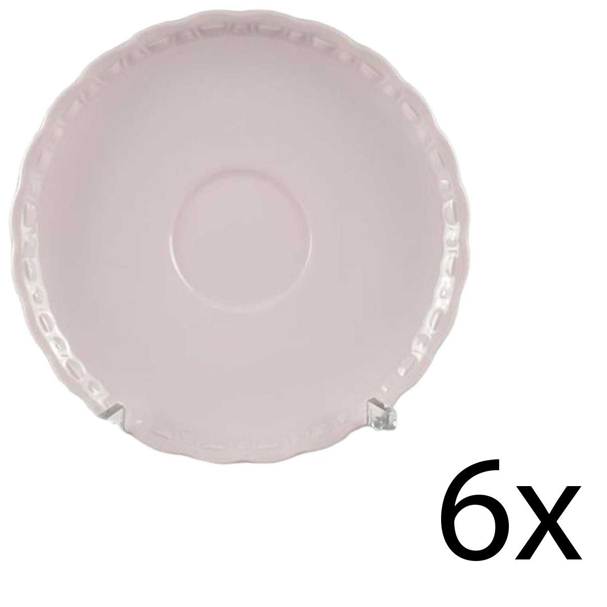 6er Set Untertasse für Kaffee 14,2 cm Hutschenreuther Drache Exklusiv Rosé Sanssouci Rosa gebraucht - sehr gut