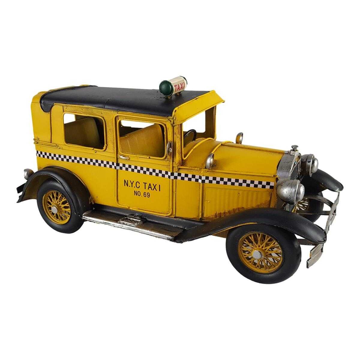 Blechmodell Blechauto Modellauto Blech - Taxi Gelb #72327