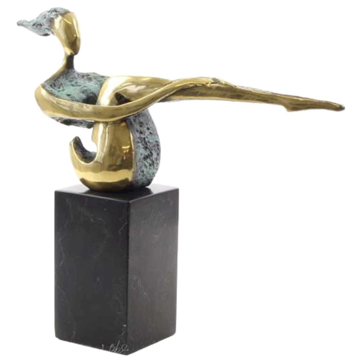 Bronzeskulptur Bronzefigur Weiblicher Akt Erotik Abstrakt-Stil