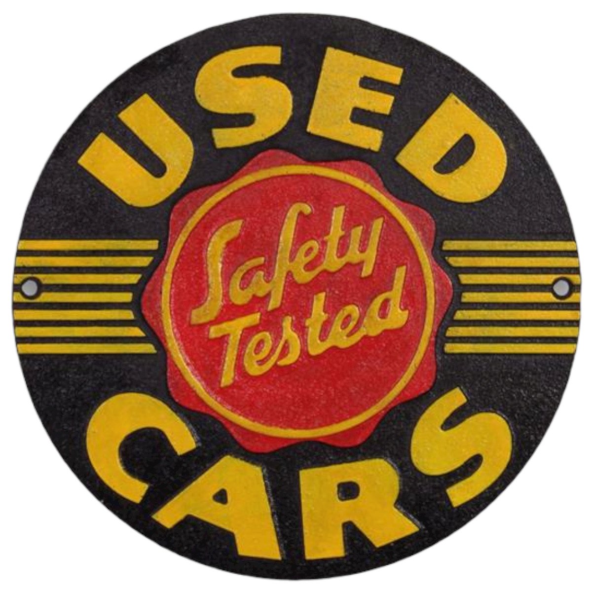 Wandschild Wandplakette Gusseisen Used Cars