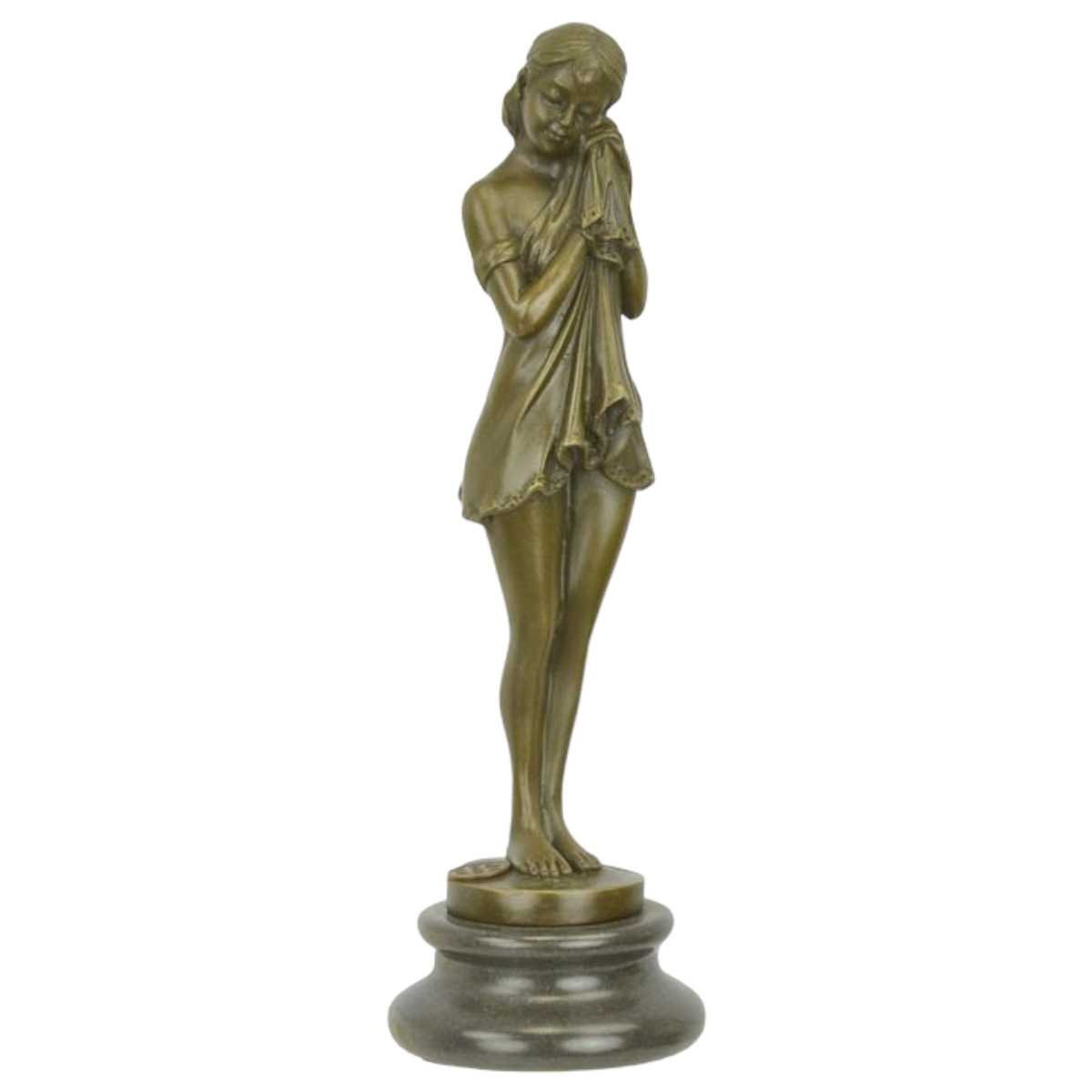 Bronzeskulptur Bronzefigur das Traurige Mädchen