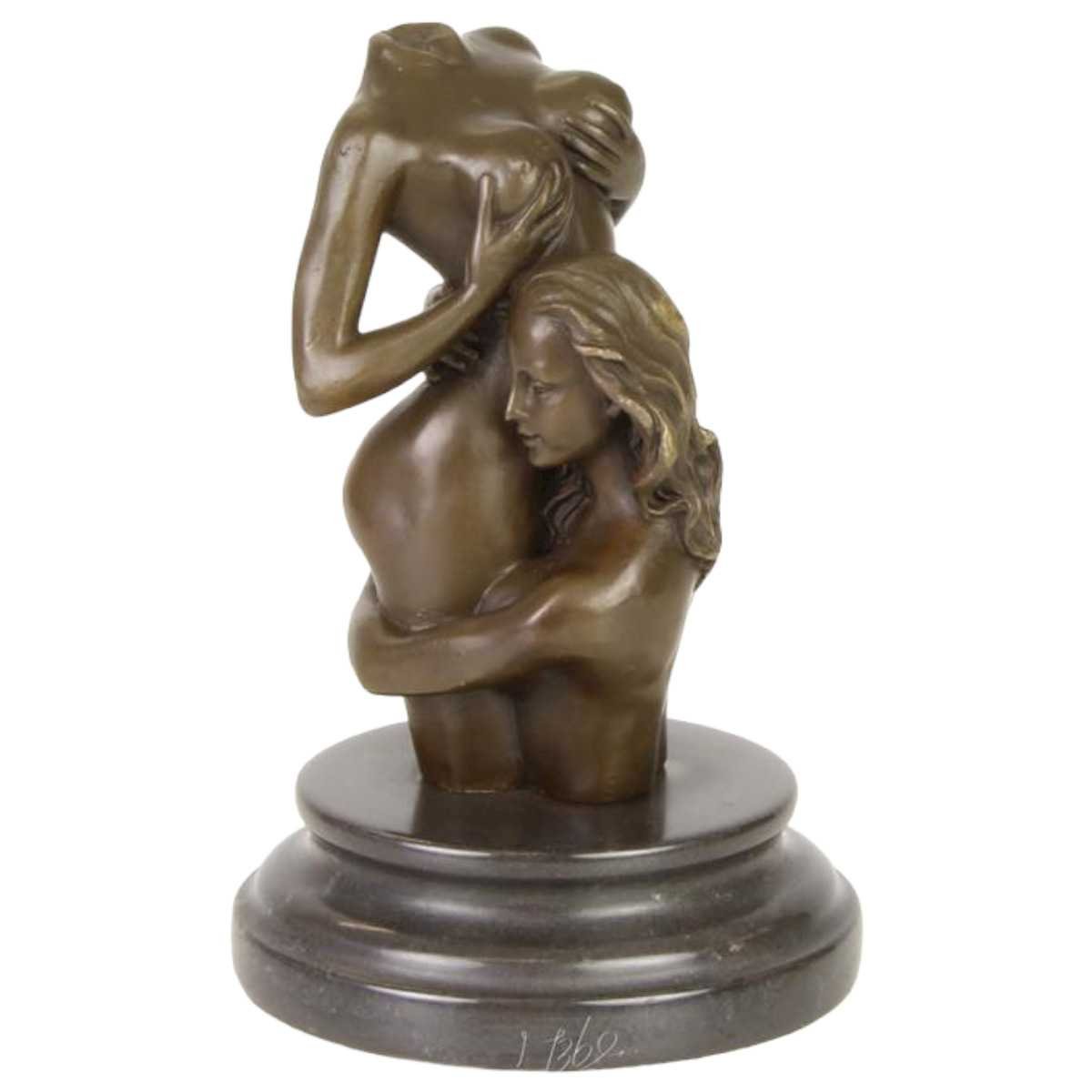 Bronzeskulptur Bronzefigur Zwei Frauen Erotik