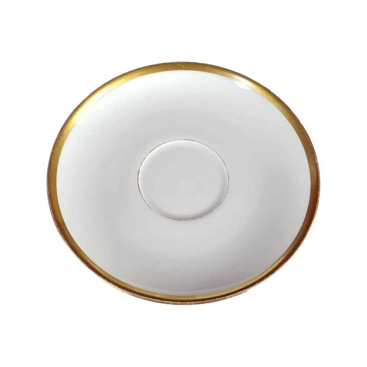 Untertasse für Kaffee Goldrand 14,7 cm Eschenbach Alte Formen 5 mm gebraucht - gut