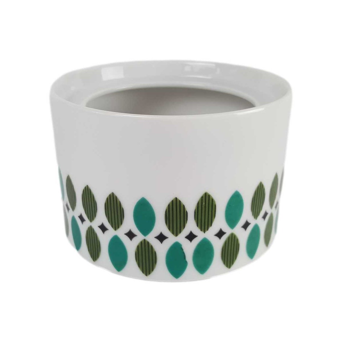 Zuckerdose ohne Deckel Thomas Porzellan Medaillon grüne Blätter gebraucht - gut