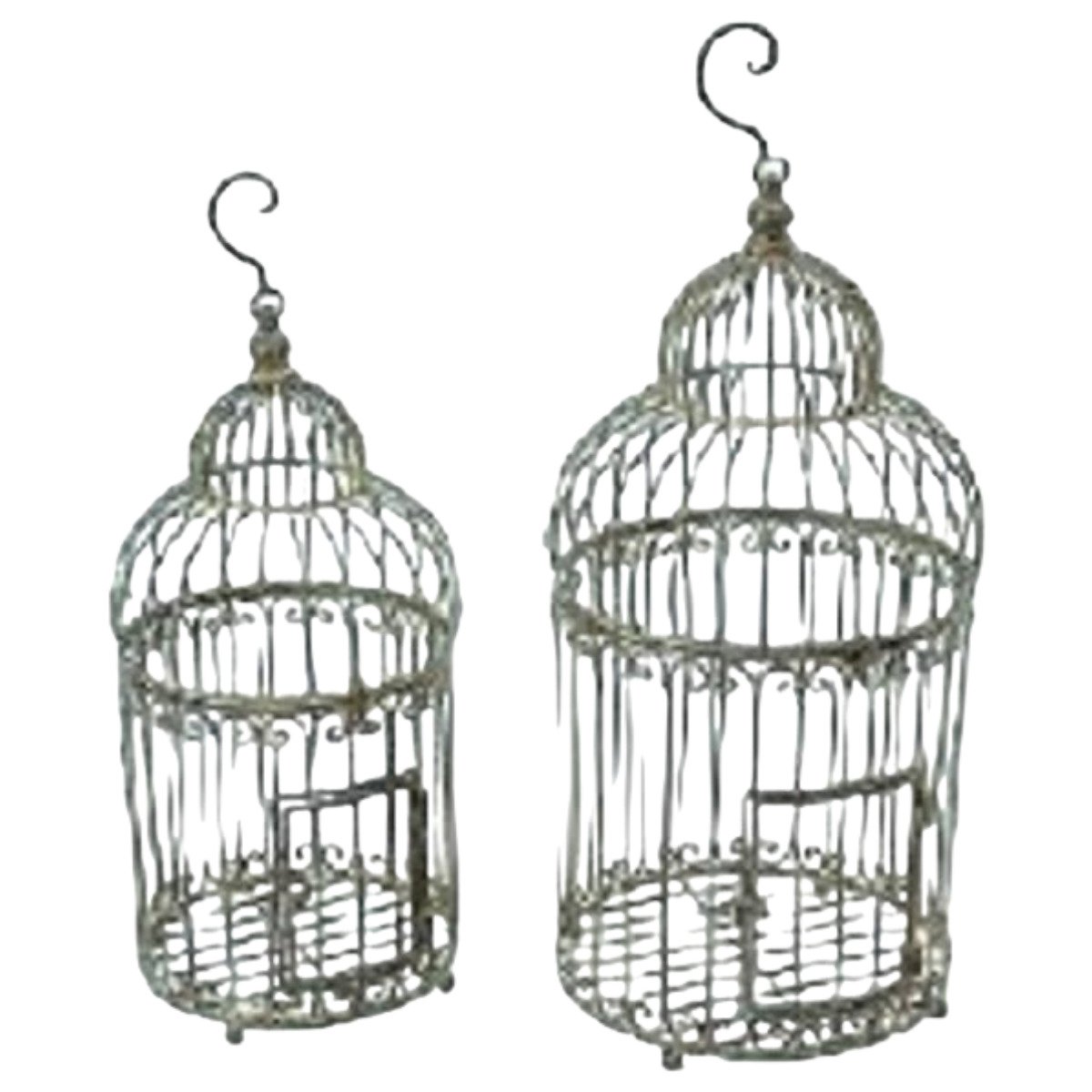 Vogelkäfig Eisen Weiß 2er Set